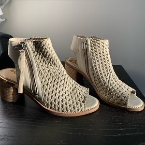 NEW Sam Edelman Woven Leather Open Toe Sandals